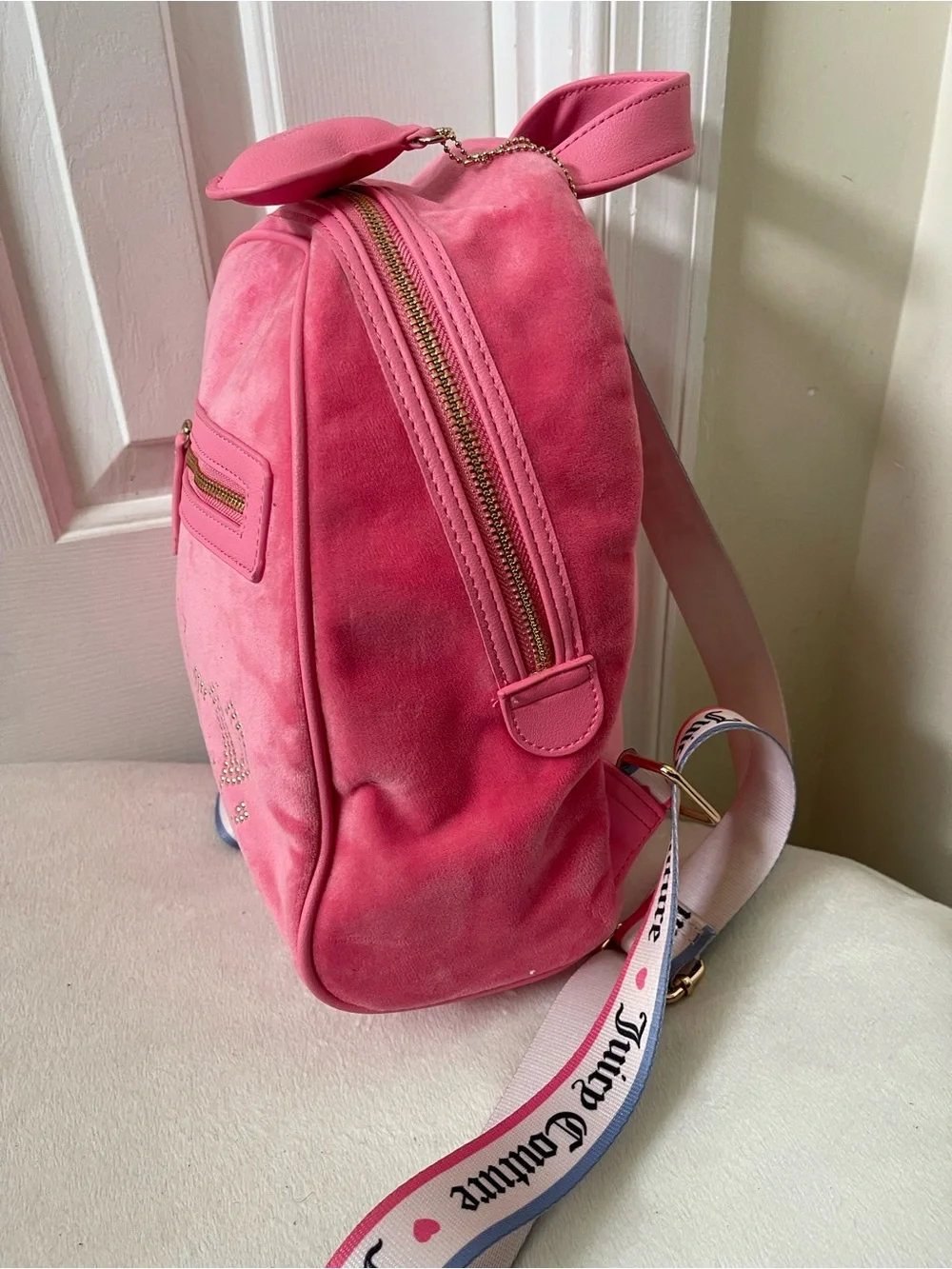Juicy Couture Pink Velour Mini Backpack